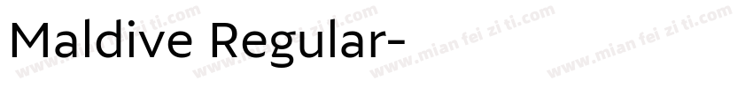 Maldive Regular字体转换